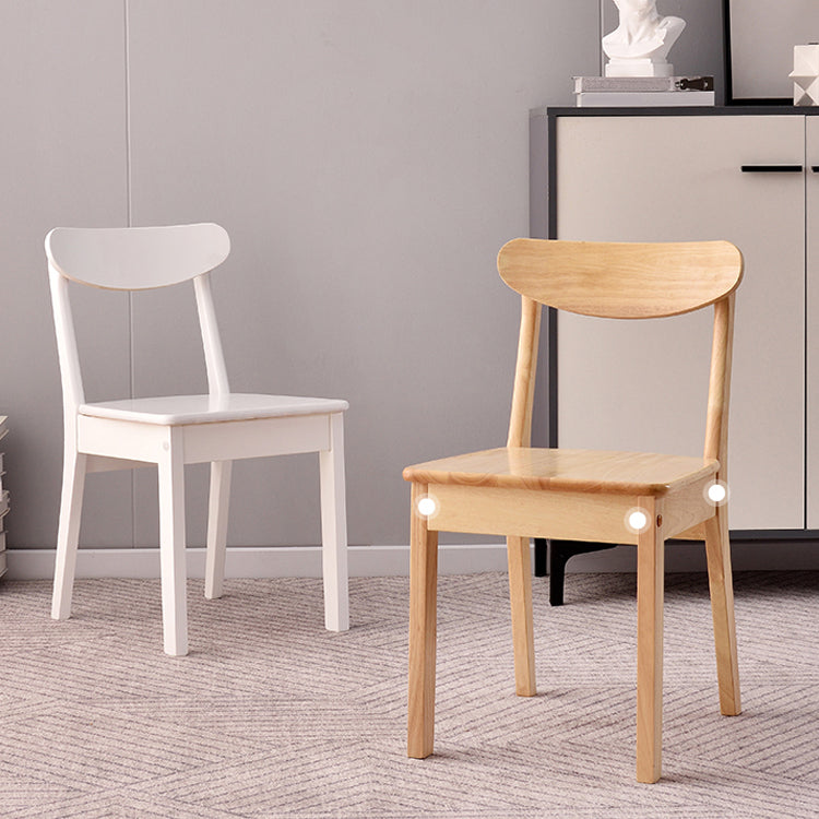 Scandinavian Rubberwood Open Back Side Chair Natural Wood Dining Chair Clearhalo ' kitchen&dining_furn' 'Dining Chairs' 'Dining Tables & Seating' 'dining_chair' 'furn' 'furn_dining_chair' 'Furniture' 'furniture_dining_chair' 'Kitchen & Dining Furniture' 'kitchen' 4451091