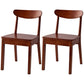 Scandinavian Rubberwood Open Back Side Chair Natural Wood Dining Chair Red Brown 2 Piece Set Clearhalo ' kitchen&dining_furn' 'Dining Chairs' 'Dining Tables & Seating' 'dining_chair' 'furn' 'furn_dining_chair' 'Furniture' 'furniture_dining_chair' 'Kitchen & Dining Furniture' 'kitchen' 4451092