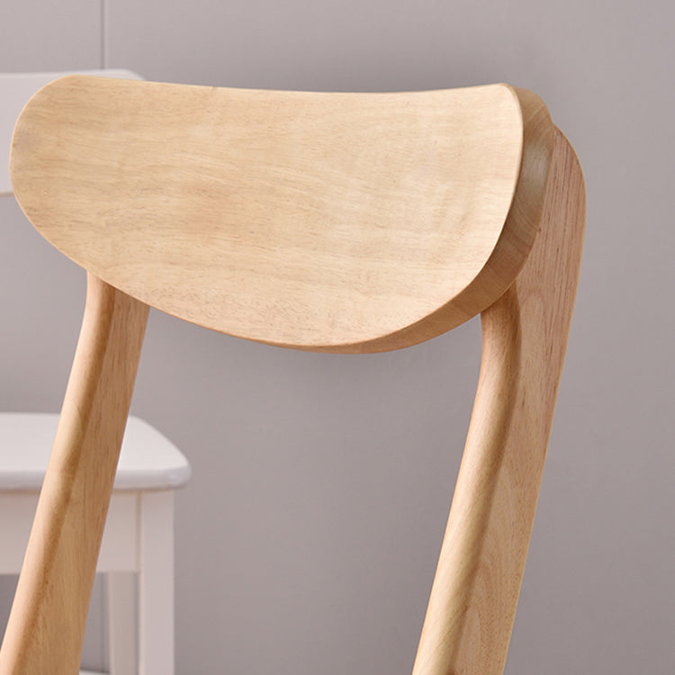 Scandinavian Rubberwood Open Back Side Chair Natural Wood Dining Chair Clearhalo ' kitchen&dining_furn' 'Dining Chairs' 'Dining Tables & Seating' 'dining_chair' 'furn' 'furn_dining_chair' 'Furniture' 'furniture_dining_chair' 'Kitchen & Dining Furniture' 'kitchen' 4451095