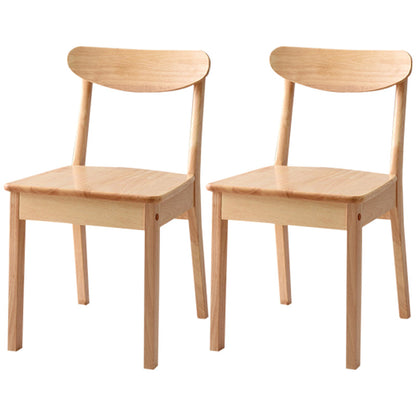 Scandinavian Rubberwood Open Back Side Chair Natural Wood Dining Chair Natural 2 Piece Set Clearhalo ' kitchen&dining_furn' 'Dining Chairs' 'Dining Tables & Seating' 'dining_chair' 'furn' 'furn_dining_chair' 'Furniture' 'furniture_dining_chair' 'Kitchen & Dining Furniture' 'kitchen' 4451098