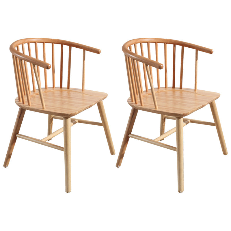 Contemporary Restaurant Dining Arm Chair Wood Windsor Back Dining Chair Wood 2 Piece Set Clearhalo ' kitchen&dining_furn' 'Dining Chairs' 'Dining Tables & Seating' 'dining_chair' 'furn' 'furn_dining_chair' 'Furniture' 'furniture_dining_chair' 'Kitchen & Dining Furniture' 'kitchen' 4451148