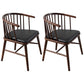Contemporary Restaurant Dining Arm Chair Wood Windsor Back Dining Chair Black-Brown 2 Piece Set Clearhalo ' kitchen&dining_furn' 'Dining Chairs' 'Dining Tables & Seating' 'dining_chair' 'furn' 'furn_dining_chair' 'Furniture' 'furniture_dining_chair' 'Kitchen & Dining Furniture' 'kitchen' 4451149