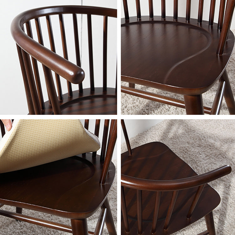 Contemporary Restaurant Dining Arm Chair Wood Windsor Back Dining Chair Clearhalo ' kitchen&dining_furn' 'Dining Chairs' 'Dining Tables & Seating' 'dining_chair' 'furn' 'furn_dining_chair' 'Furniture' 'furniture_dining_chair' 'Kitchen & Dining Furniture' 'kitchen' 4451154