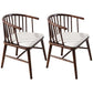 Contemporary Restaurant Dining Arm Chair Wood Windsor Back Dining Chair Walnut White 2 Piece Set Clearhalo ' kitchen&dining_furn' 'Dining Chairs' 'Dining Tables & Seating' 'dining_chair' 'furn' 'furn_dining_chair' 'Furniture' 'furniture_dining_chair' 'Kitchen & Dining Furniture' 'kitchen' 4451157