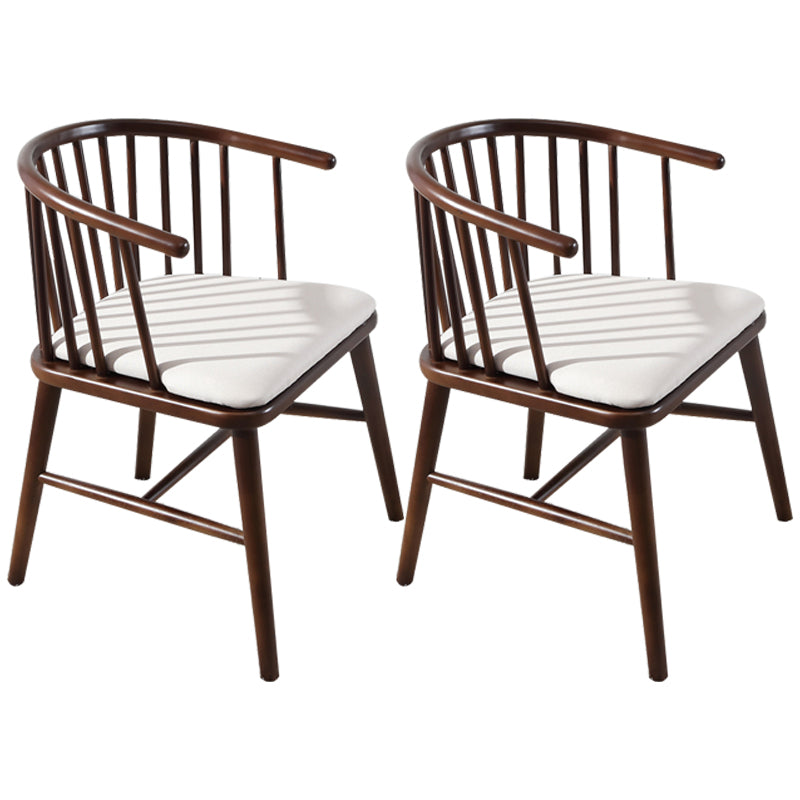 Contemporary Restaurant Dining Arm Chair Wood Windsor Back Dining Chair Walnut White 2 Piece Set Clearhalo ' kitchen&dining_furn' 'Dining Chairs' 'Dining Tables & Seating' 'dining_chair' 'furn' 'furn_dining_chair' 'Furniture' 'furniture_dining_chair' 'Kitchen & Dining Furniture' 'kitchen' 4451157
