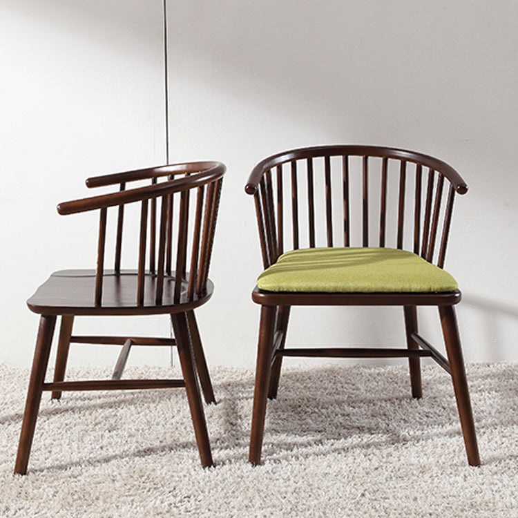 Contemporary Restaurant Dining Arm Chair Wood Windsor Back Dining Chair Clearhalo ' kitchen&dining_furn' 'Dining Chairs' 'Dining Tables & Seating' 'dining_chair' 'furn' 'furn_dining_chair' 'Furniture' 'furniture_dining_chair' 'Kitchen & Dining Furniture' 'kitchen' 4451158