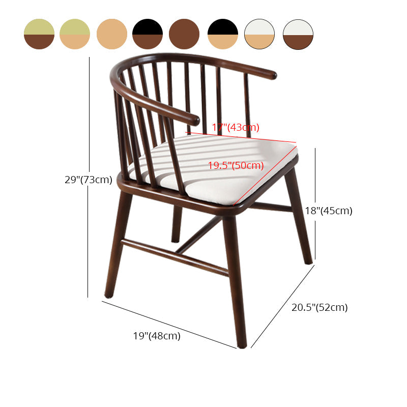 Contemporary Restaurant Dining Arm Chair Wood Windsor Back Dining Chair Clearhalo ' kitchen&dining_furn' 'Dining Chairs' 'Dining Tables & Seating' 'dining_chair' 'furn' 'furn_dining_chair' 'Furniture' 'furniture_dining_chair' 'Kitchen & Dining Furniture' 'kitchen' 4451162