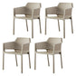 Contemporary Dining and Accent Chairs Matte Finish Plastic Solid Back Arm Chair Camel 4 Piece Set Clearhalo ' kitchen&dining_furn' 'Dining Chairs' 'Dining Tables & Seating' 'dining_chair' 'furn' 'furn_dining_chair' 'Furniture' 'furniture_dining_chair' 'Kitchen & Dining Furniture' 'kitchen' 4451174