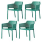 Contemporary Dining and Accent Chairs Matte Finish Plastic Solid Back Arm Chair Green 4 Piece Set Clearhalo ' kitchen&dining_furn' 'Dining Chairs' 'Dining Tables & Seating' 'dining_chair' 'furn' 'furn_dining_chair' 'Furniture' 'furniture_dining_chair' 'Kitchen & Dining Furniture' 'kitchen' 4451198