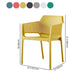 Contemporary Dining and Accent Chairs Matte Finish Plastic Solid Back Arm Chair Clearhalo ' kitchen&dining_furn' 'Dining Chairs' 'Dining Tables & Seating' 'dining_chair' 'furn' 'furn_dining_chair' 'Furniture' 'furniture_dining_chair' 'Kitchen & Dining Furniture' 'kitchen' 4451199