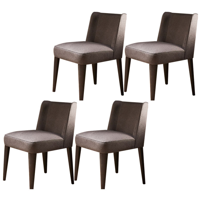Contemporary Indoor-Outdoor Side Chair Wingback Dining Chair with Wood Legs Light Purple Set of 4 Clearhalo ' kitchen&dining_furn' 'Dining Chairs' 'Dining Tables & Seating' 'dining_chair' 'Furniture' 'furniture_dining_chair' 'Kitchen & Dining Furniture' 'kitchen' 4451204