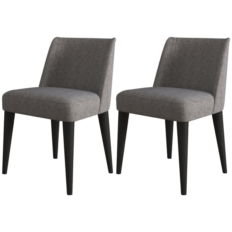 Contemporary Indoor-Outdoor Side Chair Wingback Dining Chair with Wood Legs Gray Black Set of 2 Clearhalo ' kitchen&dining_furn' 'Dining Chairs' 'Dining Tables & Seating' 'dining_chair' 'Furniture' 'furniture_dining_chair' 'Kitchen & Dining Furniture' 'kitchen' 4451208