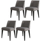 Contemporary Indoor-Outdoor Side Chair Wingback Dining Chair with Wood Legs Gray Black Set of 4 Clearhalo ' kitchen&dining_furn' 'Dining Chairs' 'Dining Tables & Seating' 'dining_chair' 'Furniture' 'furniture_dining_chair' 'Kitchen & Dining Furniture' 'kitchen' 4451210