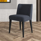 Contemporary Indoor-Outdoor Side Chair Wingback Dining Chair with Wood Legs Black-Dark Gray 1 Piece Clearhalo ' kitchen&dining_furn' 'Dining Chairs' 'Dining Tables & Seating' 'dining_chair' 'Furniture' 'furniture_dining_chair' 'Kitchen & Dining Furniture' 'kitchen' 4451213