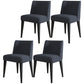 Contemporary Indoor-Outdoor Side Chair Wingback Dining Chair with Wood Legs Black-Dark Gray Set of 4 Clearhalo ' kitchen&dining_furn' 'Dining Chairs' 'Dining Tables & Seating' 'dining_chair' 'Furniture' 'furniture_dining_chair' 'Kitchen & Dining Furniture' 'kitchen' 4451216