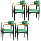 Contemporary Conference Room Arm Chair Open Back Matte Finish Upholstered Dining Chair Dark Green 4 Piece Set Clearhalo ' kitchen&dining_furn' 'Dining Chairs' 'Dining Tables & Seating' 'dining_chair' 'furn' 'furn_dining_chair' 'Furniture' 'furniture_dining_chair' 'Kitchen & Dining Furniture' 'kitchen' 4451232