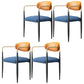 Contemporary Conference Room Arm Chair Open Back Matte Finish Upholstered Dining Chair Orange Blue 4 Piece Set Clearhalo ' kitchen&dining_furn' 'Dining Chairs' 'Dining Tables & Seating' 'dining_chair' 'furn' 'furn_dining_chair' 'Furniture' 'furniture_dining_chair' 'Kitchen & Dining Furniture' 'kitchen' 4451239