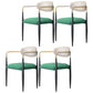 Contemporary Conference Room Arm Chair Open Back Matte Finish Upholstered Dining Chair White-Green 4 Piece Set Clearhalo ' kitchen&dining_furn' 'Dining Chairs' 'Dining Tables & Seating' 'dining_chair' 'furn' 'furn_dining_chair' 'Furniture' 'furniture_dining_chair' 'Kitchen & Dining Furniture' 'kitchen' 4451248