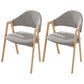 Contemporary Kitchen Open Back Arm Chair Matte Finish Upholstered Dining Chair Grey 2 Piece Set Clearhalo ' kitchen&dining_furn' 'Dining Chairs' 'Dining Tables & Seating' 'dining_chair' 'furn' 'furn_dining_chair' 'Furniture' 'furniture_dining_chair' 'Kitchen & Dining Furniture' 'kitchen' 4451260