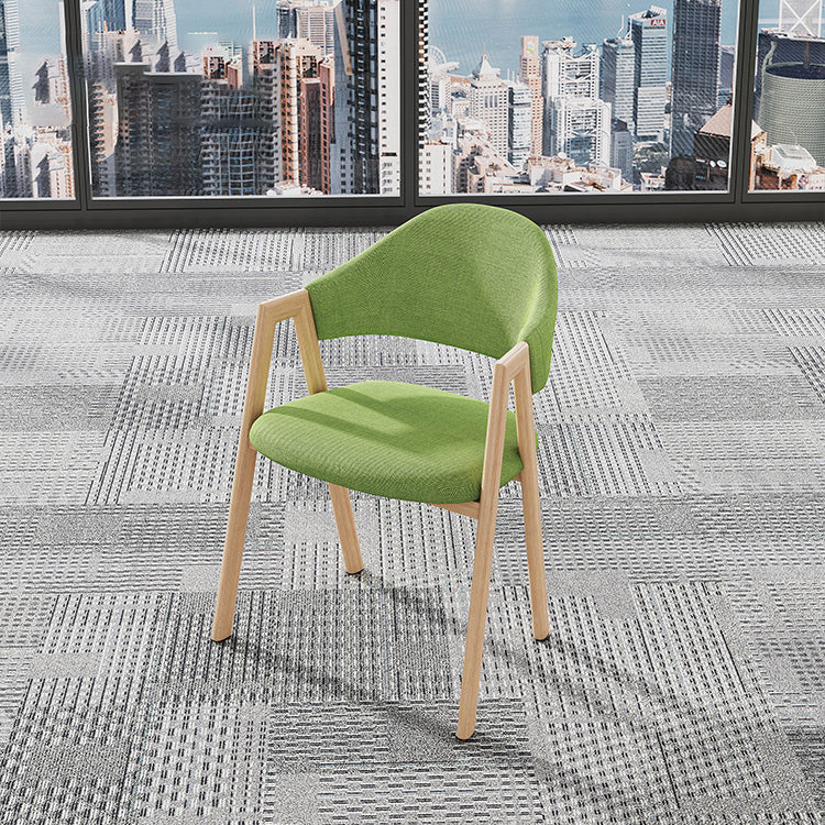 Contemporary Kitchen Open Back Arm Chair Matte Finish Upholstered Dining Chair Clearhalo ' kitchen&dining_furn' 'Dining Chairs' 'Dining Tables & Seating' 'dining_chair' 'furn' 'furn_dining_chair' 'Furniture' 'furniture_dining_chair' 'Kitchen & Dining Furniture' 'kitchen' 4451261