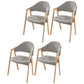 Contemporary Kitchen Open Back Arm Chair Matte Finish Upholstered Dining Chair Grey 4 Piece Set Clearhalo ' kitchen&dining_furn' 'Dining Chairs' 'Dining Tables & Seating' 'dining_chair' 'furn' 'furn_dining_chair' 'Furniture' 'furniture_dining_chair' 'Kitchen & Dining Furniture' 'kitchen' 4451262