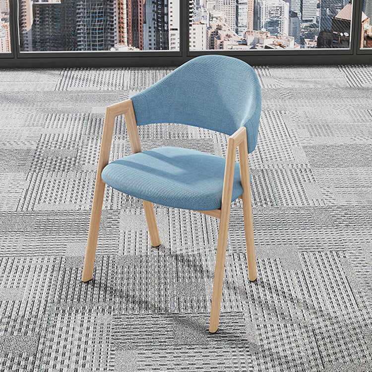 Contemporary Kitchen Open Back Arm Chair Matte Finish Upholstered Dining Chair Clearhalo ' kitchen&dining_furn' 'Dining Chairs' 'Dining Tables & Seating' 'dining_chair' 'furn' 'furn_dining_chair' 'Furniture' 'furniture_dining_chair' 'Kitchen & Dining Furniture' 'kitchen' 4451273