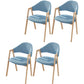 Contemporary Kitchen Open Back Arm Chair Matte Finish Upholstered Dining Chair Blue 4 Piece Set Clearhalo ' kitchen&dining_furn' 'Dining Chairs' 'Dining Tables & Seating' 'dining_chair' 'furn' 'furn_dining_chair' 'Furniture' 'furniture_dining_chair' 'Kitchen & Dining Furniture' 'kitchen' 4451278