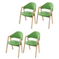 Contemporary Kitchen Open Back Arm Chair Matte Finish Upholstered Dining Chair Green 4 Piece Set Clearhalo ' kitchen&dining_furn' 'Dining Chairs' 'Dining Tables & Seating' 'dining_chair' 'furn' 'furn_dining_chair' 'Furniture' 'furniture_dining_chair' 'Kitchen & Dining Furniture' 'kitchen' 4451282