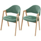Contemporary Kitchen Open Back Arm Chair Matte Finish Upholstered Dining Chair Light Green 2 Piece Set Clearhalo ' kitchen&dining_furn' 'Dining Chairs' 'Dining Tables & Seating' 'dining_chair' 'furn' 'furn_dining_chair' 'Furniture' 'furniture_dining_chair' 'Kitchen & Dining Furniture' 'kitchen' 4451283
