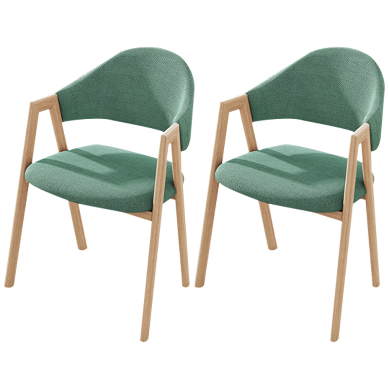 Contemporary Kitchen Open Back Arm Chair Matte Finish Upholstered Dining Chair Light Green 2 Piece Set Clearhalo ' kitchen&dining_furn' 'Dining Chairs' 'Dining Tables & Seating' 'dining_chair' 'furn' 'furn_dining_chair' 'Furniture' 'furniture_dining_chair' 'Kitchen & Dining Furniture' 'kitchen' 4451283