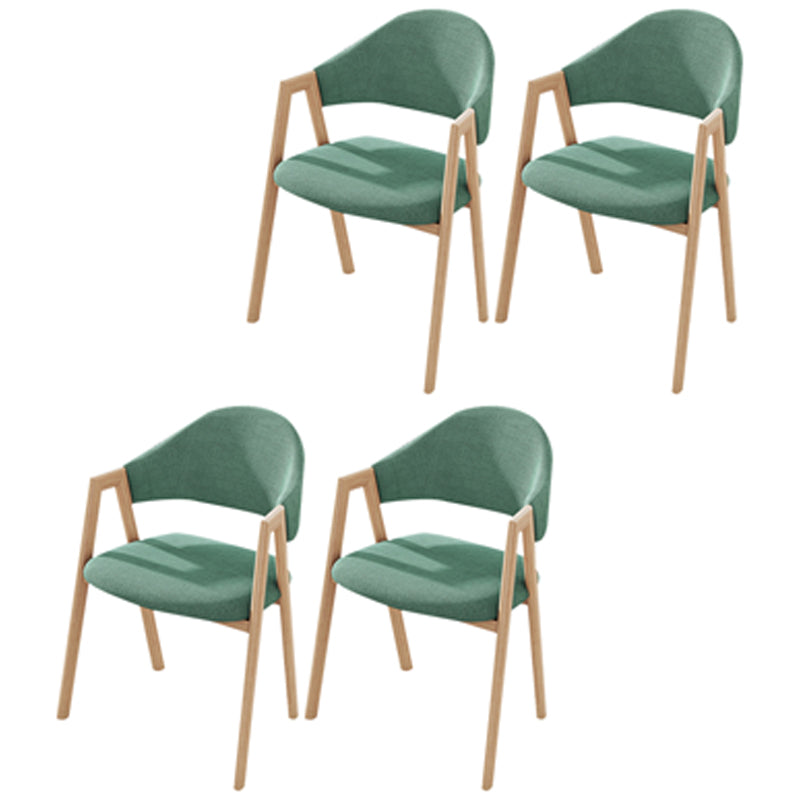 Contemporary Kitchen Open Back Arm Chair Matte Finish Upholstered Dining Chair Light Green 4 Piece Set Clearhalo ' kitchen&dining_furn' 'Dining Chairs' 'Dining Tables & Seating' 'dining_chair' 'furn' 'furn_dining_chair' 'Furniture' 'furniture_dining_chair' 'Kitchen & Dining Furniture' 'kitchen' 4451284