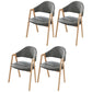 Contemporary Kitchen Open Back Arm Chair Matte Finish Upholstered Dining Chair Smoke Gray 4 Piece Set Clearhalo ' kitchen&dining_furn' 'Dining Chairs' 'Dining Tables & Seating' 'dining_chair' 'furn' 'furn_dining_chair' 'Furniture' 'furniture_dining_chair' 'Kitchen & Dining Furniture' 'kitchen' 4451290