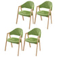 Contemporary Kitchen Open Back Arm Chair Matte Finish Upholstered Dining Chair Dark Green 4 Piece Set Clearhalo ' kitchen&dining_furn' 'Dining Chairs' 'Dining Tables & Seating' 'dining_chair' 'furn' 'furn_dining_chair' 'Furniture' 'furniture_dining_chair' 'Kitchen & Dining Furniture' 'kitchen' 4451294