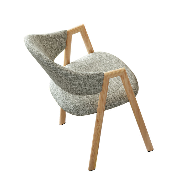 Contemporary Open Back Arm Chair Matte Finish Upholstered Dining Chair Clearhalo ' kitchen&dining_furn' 'Dining Chairs' 'Dining Tables & Seating' 'dining_chair' 'furn' 'furn_dining_chair' 'Furniture' 'furniture_dining_chair' 'Kitchen & Dining Furniture' 'kitchen' 4451313