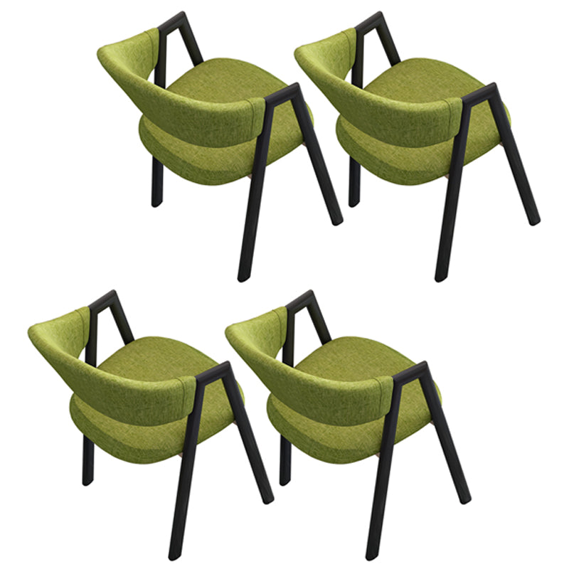 Contemporary Open Back Arm Chair Matte Finish Upholstered Dining Chair Light Green 4 Piece Set Clearhalo ' kitchen&dining_furn' 'Dining Chairs' 'Dining Tables & Seating' 'dining_chair' 'furn' 'furn_dining_chair' 'Furniture' 'furniture_dining_chair' 'Kitchen & Dining Furniture' 'kitchen' 4451315