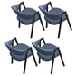 Contemporary Open Back Arm Chair Matte Finish Upholstered Dining Chair Royal Blue 4 Piece Set Clearhalo ' kitchen&dining_furn' 'Dining Chairs' 'Dining Tables & Seating' 'dining_chair' 'furn' 'furn_dining_chair' 'Furniture' 'furniture_dining_chair' 'Kitchen & Dining Furniture' 'kitchen' 4451320