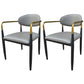 Contemporary Home Open Back Arm Chair Matte Finish Upholstered Dining Chair Grey 2 Piece Set Clearhalo ' kitchen&dining_furn' 'Dining Chairs' 'Dining Tables & Seating' 'dining_chair' 'furn' 'furn_dining_chair' 'Furniture' 'furniture_dining_chair' 'Kitchen & Dining Furniture' 'kitchen' 4451329