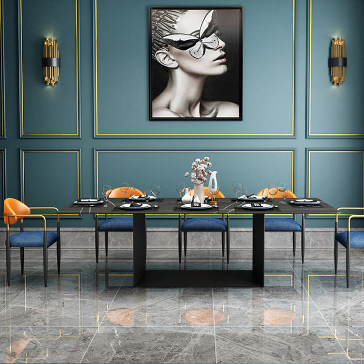 Contemporary Home Open Back Arm Chair Matte Finish Upholstered Dining Chair Clearhalo ' kitchen&dining_furn' 'Dining Chairs' 'Dining Tables & Seating' 'dining_chair' 'furn' 'furn_dining_chair' 'Furniture' 'furniture_dining_chair' 'Kitchen & Dining Furniture' 'kitchen' 4451347