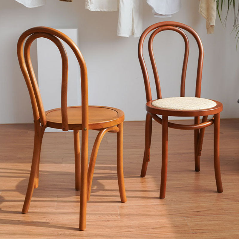 Contemporary Design Windsor Back Side Chairs Armless Wooden Legs Side Chairs Clearhalo ' kitchen&dining_furn' 'Dining Chairs' 'Dining Tables & Seating' 'dining_chair' 'furn' 'furn_dining_chair' 'Furniture' 'furniture_dining_chair' 'Kitchen & Dining Furniture' 'kitchen' 4451374