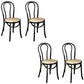 Contemporary Design Windsor Back Side Chairs Armless Wooden Legs Side Chairs Black 4 Piece Set Clearhalo ' kitchen&dining_furn' 'Dining Chairs' 'Dining Tables & Seating' 'dining_chair' 'furn' 'furn_dining_chair' 'Furniture' 'furniture_dining_chair' 'Kitchen & Dining Furniture' 'kitchen' 4451376