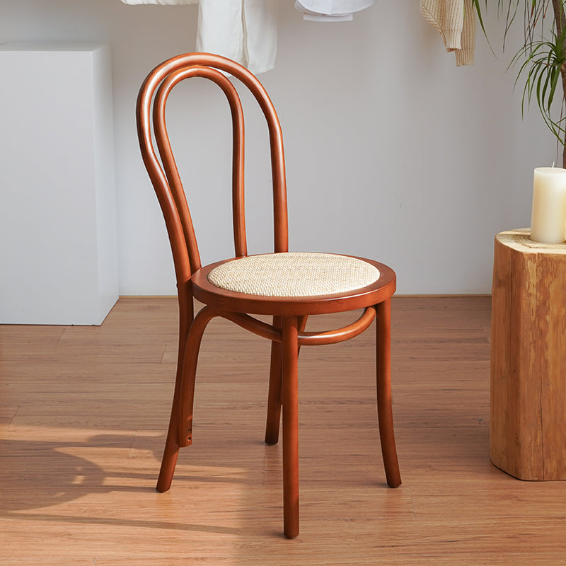 Contemporary Design Windsor Back Side Chairs Armless Wooden Legs Side Chairs Walnut 1 Piece Clearhalo ' kitchen&dining_furn' 'Dining Chairs' 'Dining Tables & Seating' 'dining_chair' 'furn' 'furn_dining_chair' 'Furniture' 'furniture_dining_chair' 'Kitchen & Dining Furniture' 'kitchen' 4451378