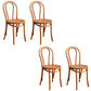 Contemporary Design Windsor Back Side Chairs Armless Wooden Legs Side Chairs Caramel 4 Piece Set Clearhalo ' kitchen&dining_furn' 'Dining Chairs' 'Dining Tables & Seating' 'dining_chair' 'furn' 'furn_dining_chair' 'Furniture' 'furniture_dining_chair' 'Kitchen & Dining Furniture' 'kitchen' 4451391