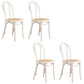 Contemporary Design Windsor Back Side Chairs Armless Wooden Legs Side Chairs White 4 Piece Set Clearhalo ' kitchen&dining_furn' 'Dining Chairs' 'Dining Tables & Seating' 'dining_chair' 'furn' 'furn_dining_chair' 'Furniture' 'furniture_dining_chair' 'Kitchen & Dining Furniture' 'kitchen' 4451394