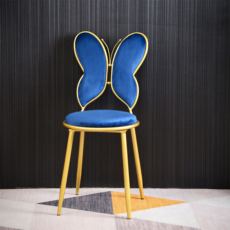 Scandinavian Style Open Back Dining Side Chairs Upholstered Side Chairs Blue 1 Piece Clearhalo ' kitchen&dining_furn' 'Dining Chairs' 'Dining Tables & Seating' 'dining_chair' 'furn' 'furn_dining_chair' 'Furniture' 'furniture_dining_chair' 'Kitchen & Dining Furniture' 'kitchen' 4451397