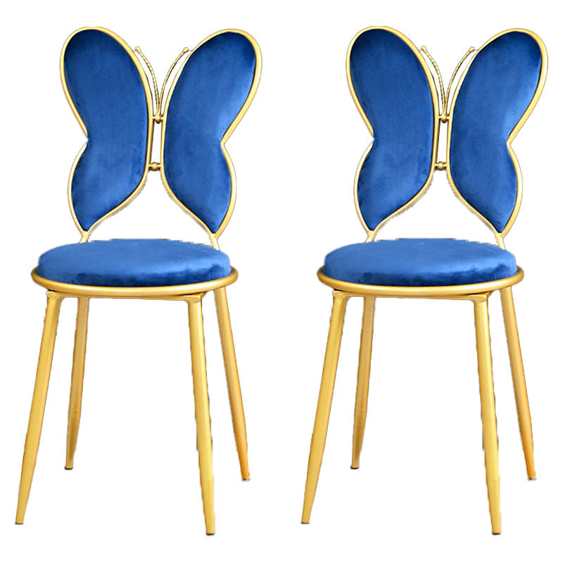 Scandinavian Style Open Back Dining Side Chairs Upholstered Side Chairs Blue 2 Piece Set Clearhalo ' kitchen&dining_furn' 'Dining Chairs' 'Dining Tables & Seating' 'dining_chair' 'furn' 'furn_dining_chair' 'Furniture' 'furniture_dining_chair' 'Kitchen & Dining Furniture' 'kitchen' 4451398