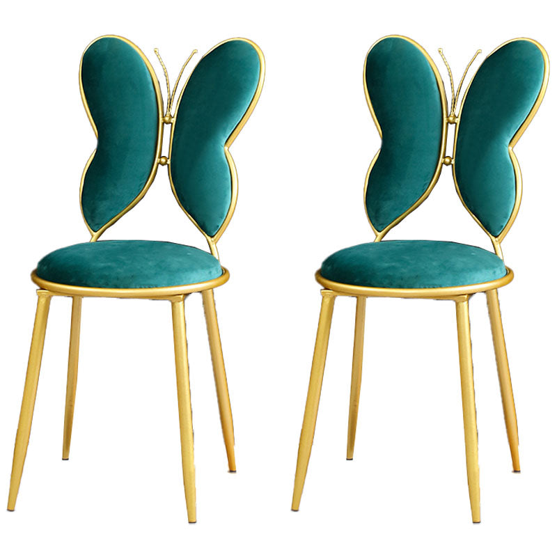 Scandinavian Style Open Back Dining Side Chairs Upholstered Side Chairs Green 2 Piece Set Clearhalo ' kitchen&dining_furn' 'Dining Chairs' 'Dining Tables & Seating' 'dining_chair' 'furn' 'furn_dining_chair' 'Furniture' 'furniture_dining_chair' 'Kitchen & Dining Furniture' 'kitchen' 4451404