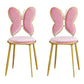 Scandinavian Style Open Back Dining Side Chairs Upholstered Side Chairs Pink 2 Piece Set Clearhalo ' kitchen&dining_furn' 'Dining Chairs' 'Dining Tables & Seating' 'dining_chair' 'furn' 'furn_dining_chair' 'Furniture' 'furniture_dining_chair' 'Kitchen & Dining Furniture' 'kitchen' 4451408