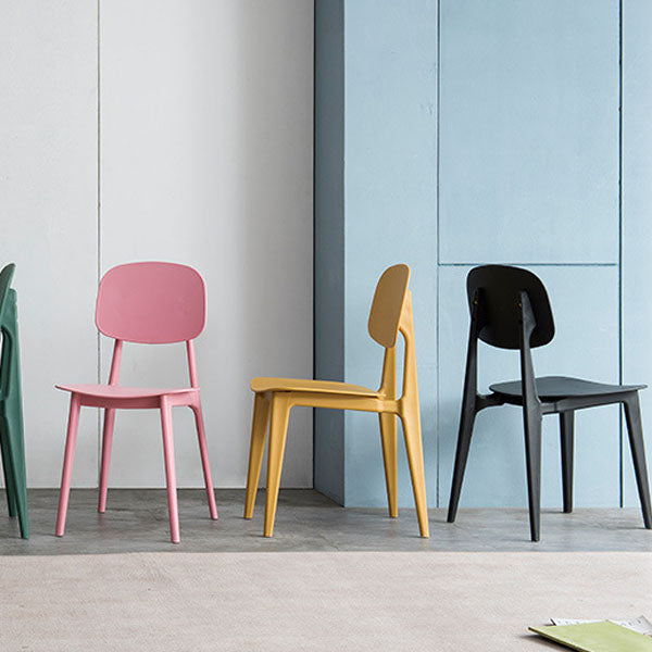 Contemporary Style Plastic Dining Armless Chair Open Back Dining Side Chairs for Home Use Clearhalo ' kitchen&dining_furn' 'Dining Chairs' 'Dining Tables & Seating' 'dining_chair' 'furn' 'furn_dining_chair' 'Furniture' 'furniture_dining_chair' 'Kitchen & Dining Furniture' 'kitchen' 4451414