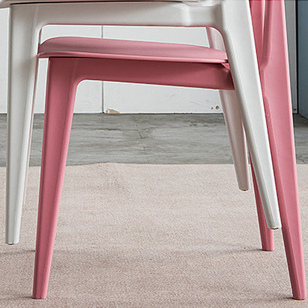 Contemporary Style Plastic Dining Armless Chair Open Back Dining Side Chairs for Home Use Clearhalo ' kitchen&dining_furn' 'Dining Chairs' 'Dining Tables & Seating' 'dining_chair' 'furn' 'furn_dining_chair' 'Furniture' 'furniture_dining_chair' 'Kitchen & Dining Furniture' 'kitchen' 4451422