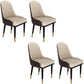 Glam Metal Dining Room Chair Armless Parsons Chair for Restaurant Use White-Brown 4 Piece Set Clearhalo ' kitchen&dining_furn' 'Dining Chairs' 'Dining Tables & Seating' 'dining_chair' 'furn' 'furn_dining_chair' 'Furniture' 'furniture_dining_chair' 'Kitchen & Dining Furniture' 'kitchen' 4451431